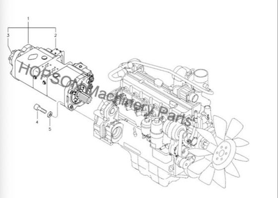 Υδραυλική αντλία K5V80DTP 14531859 εκσκαφέων Doosan για το κόκκινο DX150
